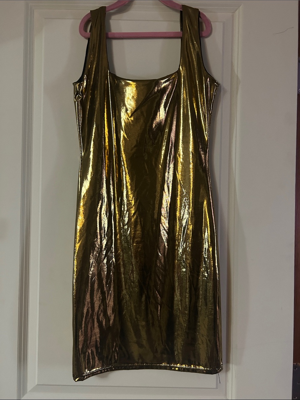 Metallic Gold Sleeveless Mini Dress
